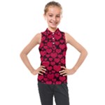 Valentines Day Hearts Pattern Love Red Kids  Sleeveless Polo T-Shirt