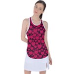 Valentines Day Hearts Pattern Love Red Racer Back Mesh Tank Top