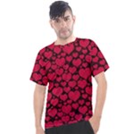 Valentines Day Hearts Pattern Love Red Men s Sport Top