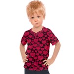 Valentines Day Hearts Pattern Love Red Kids  Sports T-Shirt