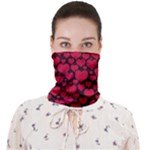 Valentines Day Hearts Pattern Love Red Face Covering Bandana (Adult)