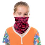 Valentines Day Hearts Pattern Love Red Face Covering Bandana (Kids)