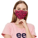 Valentines Day Hearts Pattern Love Red Fitted Cloth Face Mask (Adult)