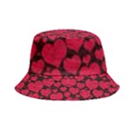 Valentines Day Hearts Pattern Love Red Inside Out Bucket Hat