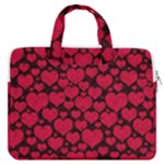 Valentines Day Hearts Pattern Love Red MacBook Pro 15  Double Pocket Laptop Bag 