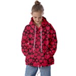 Valentines Day Hearts Pattern Love Red Kids  Oversized Hoodie