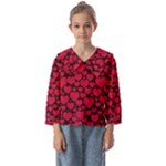 Valentines Day Hearts Pattern Love Red Kids  Sailor Shirt