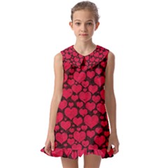 Kids  Pilgrim Collar Ruffle Hem Dress 