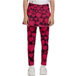 Valentines Day Hearts Pattern Love Red Kids  Skirted Pants