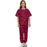 Valentines Day Hearts Pattern Love Red Kids  T-Shirt and Pants Sports Set