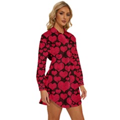 Womens Long Sleeve Shirt Dress 