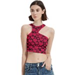 Valentines Day Hearts Pattern Love Red Cut Out Top