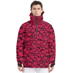 Valentines Day Hearts Pattern Love Red Men s Pullover Zip Ski and Snowboard Waterproof Breathable Jacket