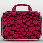 Valentines Day Hearts Pattern Love Red Travel Toiletry Bag With Hanging Hook