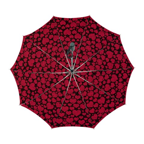 Valentines Day Hearts Pattern Love Red Automatic Folding Umbrella with Case (Large) from ArtsNow.com