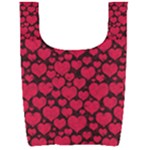 Valentines Day Hearts Pattern Love Red Foldable Shopping Bag