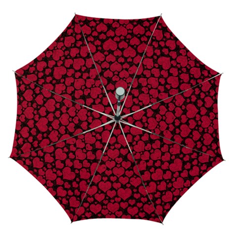 Valentines Day Hearts Pattern Love Red Automatic Folding Umbrella with Case (Medium) from ArtsNow.com