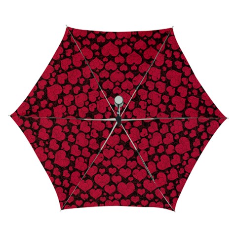 Valentines Day Hearts Pattern Love Red Automatic Folding Umbrella with Case (Small) from ArtsNow.com