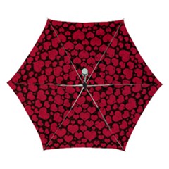 Valentines Day Hearts Pattern Love Red Automatic Folding Umbrella with Case (Small) from ArtsNow.com