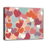 Valentines Day Hearts Romance Love Canvas 14  x 11  (Stretched)