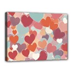 Valentines Day Hearts Romance Love Canvas 16  x 12  (Stretched)