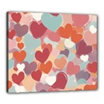 Valentines Day Hearts Romance Love Canvas 24  x 20  (Stretched)