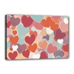 Valentines Day Hearts Romance Love Canvas 18  x 12  (Stretched)