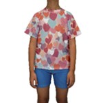 Valentines Day Hearts Romance Love Kids  Short Sleeve Swimwear