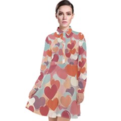 Long Sleeve Chiffon Shirt Dress 