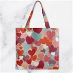 Valentines Day Hearts Romance Love Zipper Grocery Tote Bag