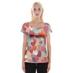 Valentines Day Hearts Romance Love Cap Sleeve Top