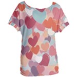 Valentines Day Hearts Romance Love Women s Oversized T-Shirt