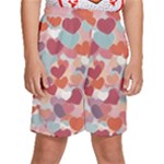 Valentines Day Hearts Romance Love Kids  Basketball Shorts