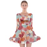 Valentines Day Hearts Romance Love Long Sleeve Skater Dress