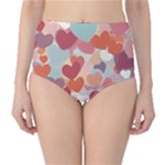 Valentines Day Hearts Romance Love Classic High-Waist Bikini Bottoms