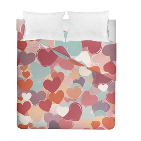 Valentines Day Hearts Romance Love Duvet Cover Double Side (Full/ Double Size) from ArtsNow.com