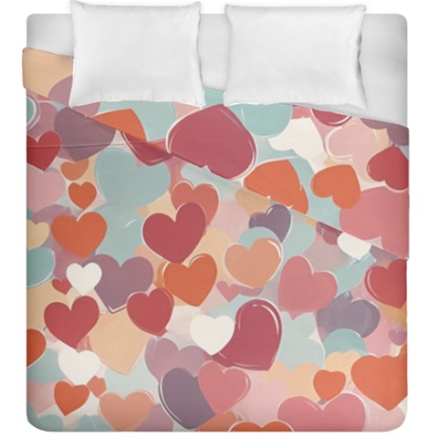 Valentines Day Hearts Romance Love Duvet Cover Double Side (King Size) from ArtsNow.com