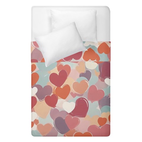 Valentines Day Hearts Romance Love Duvet Cover Double Side (Single Size) from ArtsNow.com