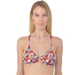 Valentines Day Hearts Romance Love Reversible Tri Bikini Top