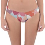 Valentines Day Hearts Romance Love Reversible Hipster Bikini Bottoms