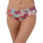 Valentines Day Hearts Romance Love Frill Bikini Bottoms