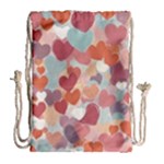 Valentines Day Hearts Romance Love Drawstring Bag (Large)