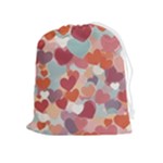 Valentines Day Hearts Romance Love Drawstring Pouch (XL)