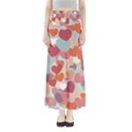 Valentines Day Hearts Romance Love Full Length Maxi Skirt