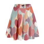 Valentines Day Hearts Romance Love High Waist Skirt