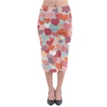 Valentines Day Hearts Romance Love Midi Pencil Skirt