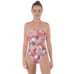 Valentines Day Hearts Romance Love Tie Back One Piece Swimsuit