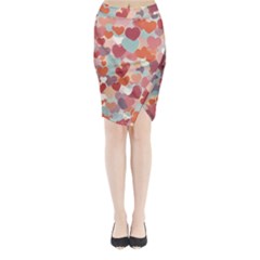 Valentines Day Hearts Romance Love Midi Wrap Pencil Skirt from ArtsNow.com