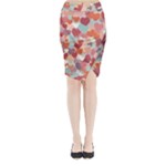 Valentines Day Hearts Romance Love Midi Wrap Pencil Skirt