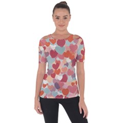 Shoulder Cut Out Short Sleeve Top 